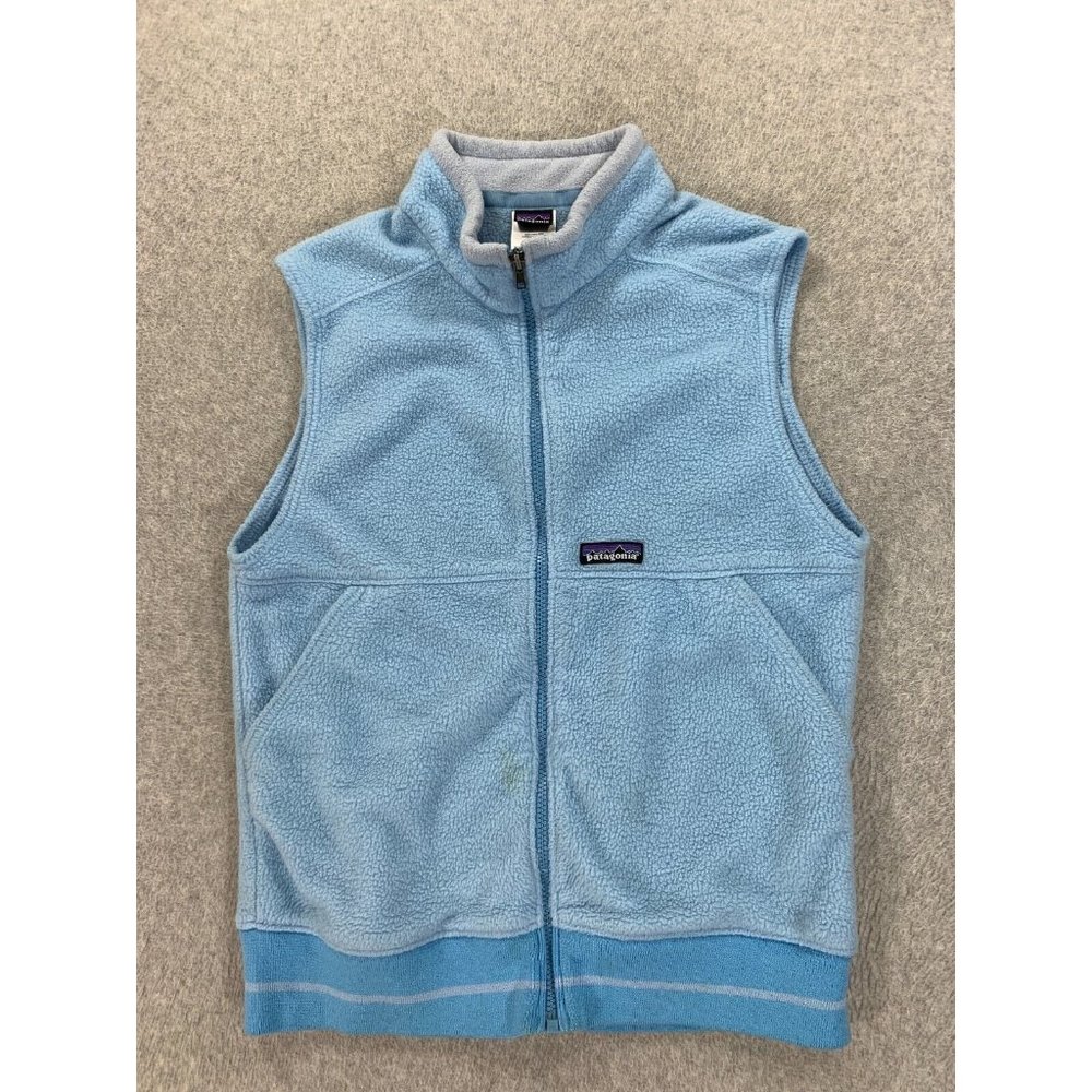Patagonia Synchilla Fleece‎ Full Zip Jacket Vest (Kid's XL 14) Blue